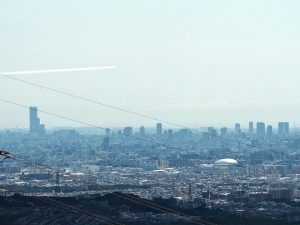 ①関空を離陸